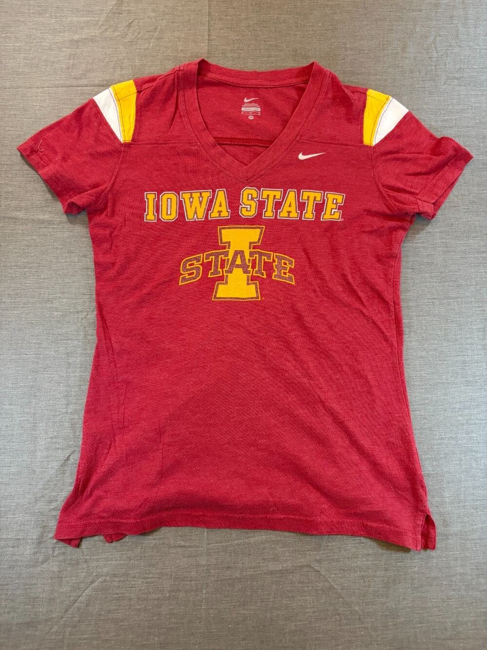 Iowa State Cyclones Nike Women's V Neck Tee Red Medium